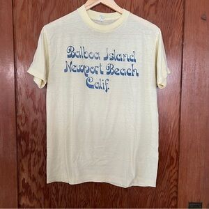 Vintage Balboa Island Newport Beach Southern California worn in shirt
